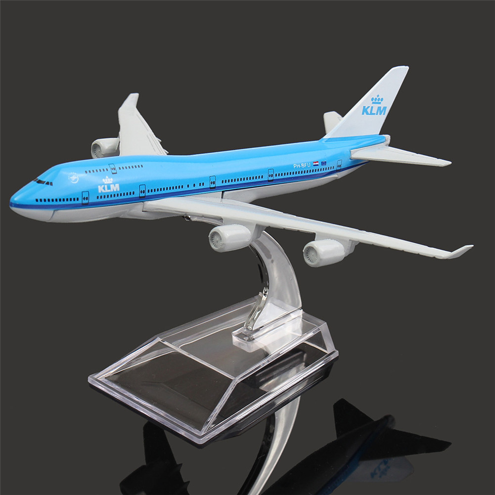 16cm KLM Airlines Airbus B747 Airplane Model Aircraft Diecast Model Metal 1:400 Airplane Planes Toy Gift Collection